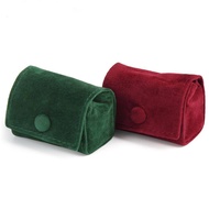 HUIHEYU Refined Simple Small Travel Solid Color Velvet Jewelry Storage Bag Mini Ring Box Women Jewelry Box Portable Earring Box