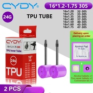 24G CYDY TPU Bike Inner Tube Camera 16 ”305 16x1.2 1.25 1.35 1.4 1.5 1.6 1.75 Inch Valve 45mm BMX Bi