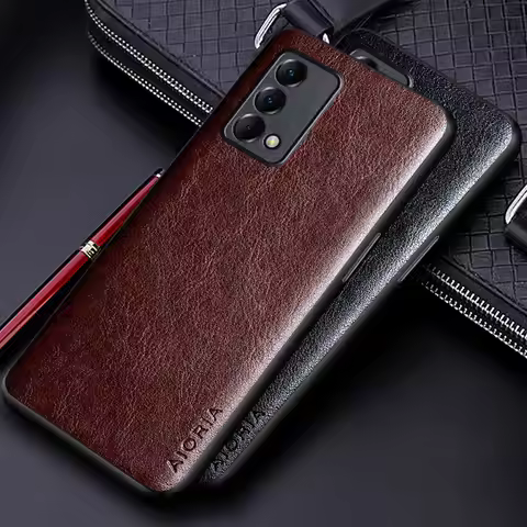 Luxury PU leather Case for Oppo Realme GT Master Edition Business solid color design cover for realm