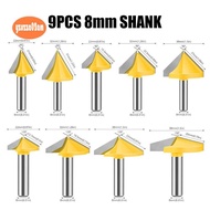 8mm 60 Degrees 90 Degrees 120 Degrees V-Shaped Cutter Woodworking Tools