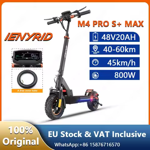IENYRID M4 PRO S+ MAX E-Scooter 800W Motor 48V20Ah Lithium Battery Scooters Electric 10 Inch Off-roa