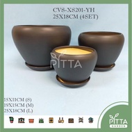 Black Ceramic Pot CVS-XS201-YH