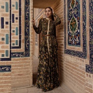 Dress Muslim Prive Ivan Gunawan - Castel Brown - Abaya Gamis Sarimbit