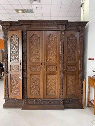 lemari gebyok pintu 4 jati perhutani tpk grade A berkwalitas nomor 1 awet jangka panjang +ori