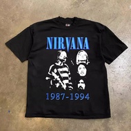 JJ.STORE American retro Style T-shirt Oversize Nirvana band vintage 1987-1994| Black Women's T-Shirt