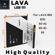 Baterai HP Lava Iris 820 Batrai Lava Iris 65 4G Batre Lava Iris 80 4G Leb 111 LEB111 iris 60 ORI Kua