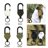 Automatic Retractable Wire Rope Luya Anti-theft Tactical Keychain Telescopic Belt Keyring Outdoor Carabiner Hook Backpack Buckle