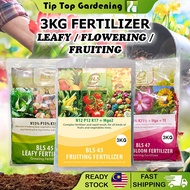 3kg BLS Leafy Fertilizer 45 / Flower Bloom Fertilizer 47 / Fruiting Fertilizer 43 Garden Granules Ba