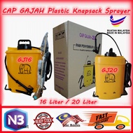 [100% ORIGINAL] CAP GAJAH Plastic Knapsack Sprayer / Pam Racun 16L / 20L (GJ-16 / GJ-20)