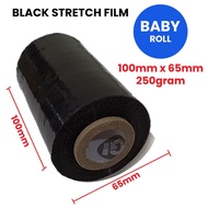 Baby Mini Roll Black Stretch Film Packing Palettes C50B 100mmx250g Furniture Plastic Wrapping Boxes