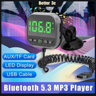 Multifunctional Bluetooth5.3 MP3 Player With FM Radio LED Digital Display Car HUD Player Speeding Wa