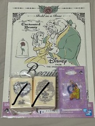 迪士尼公主 一番賞 貝兒 G賞海報 E賞掛件 book box 盒子  belle