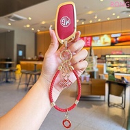 Zinc alloy Car Remote Key Case Shell Fob Cover For MG 4 2023 Mg4 Ev MG HS GT ZS EV ZX MG5 MG6 Keyles