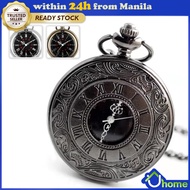 【SOYACAR】Antique Pocket Watch Vintage Clock Roman Number Display Clock Necklace Pendant Clock