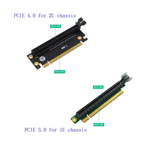 PCI-Express 4.0 16x Riser Card For 2U / PCIe 3.0 16x For 1U Computer Server Chassis 90 Degree Right 