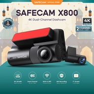SAFECAM X800 4K WIFI Dual-Channel Dashcam 2160P Front + 1080P Rear Dashcam WIFI Control 24-H