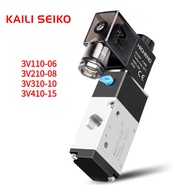 3V110-06 3 Port 2 Position Pneumatic Valve Electric Magnetic DC24V AC220V 3V210-08 3V310-10 3V410-15