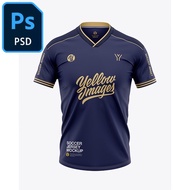 Men’s Soccer V-Neck Jersey 4 Views Mockup 6000x6000px  | Mockup Tshirt High Quality Photoshop