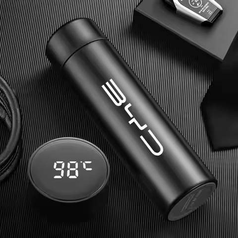 Car Insulated Cup 500ml Water Cup Coffee Tea Thermos For BYD Tang F3 E6 Atto3 Yuan Plus Song Max F0 