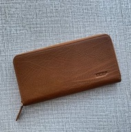 意大利 SKAP 啡色皮革 長型 銀包