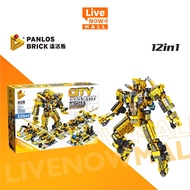 Panlos Brick Figure Mecha Series Lego 12 in 1 Mecha Swat Mecha Truck Robot Series Building Blocks Ro
