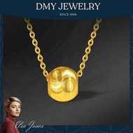 DMY Jewelry Gold 916 Original Malaysia/Lucky Bead Pendant Fashion Commute/Necklace Women/Rantai Leh