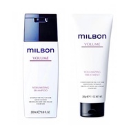 MILBON VOLUMIZING แชมพู และ ทรีทเม้น ขนาด 200 ML.เพิ่มวอลุ่มให้เส้นผมชำระล้างไขมันส่วนเกิน ให้เกร็ดผ