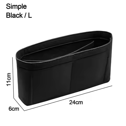Portable Felt Handbag Insert Bag Black Khaki Storage Organization Purse Liner Cosmetic Storage Bag F