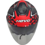 HEVO MHR HELMET (MODEL  VENUS)OF:P101/02 COLOR ---&gt; CAMONIZER /RED {OPEN FACE HELMET