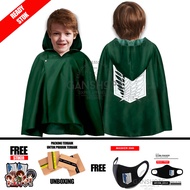 JUBAH ATTACK ON TITAN ANAK-ANAK / REMAJA attack on titan / Shingeki scouting legion SNK