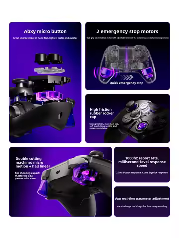 LeadJoy Xeno Plus Game Controller 2.4gWireless 12bit TMR Joystick JS13pro PC Tablet Switch 2PS/XXBO/