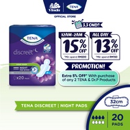 ♚TENA Discreet Night Pad Wing 32cm (20s)✫