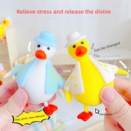Dress Up Duck Squeeze Fun Toy To Vent Relieve Stress Clothes Cartoon Off Funny Decompression H3W7