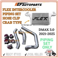 FLEX ISUZU DMAX 3.0 2021-2025 INTERCOOLER PIPING SET HOSE CLIP CRAB TYPE