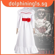 Annabelle Inspired White Horror Dress - High-Quality Kids Halloween Costume