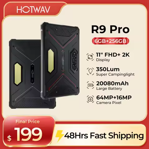 HOTWAV R9 Pro Rugged Tablet Android14 10.95 FHD+20080Mah Battery 20W Charge tablets 16MP+64MP Camera