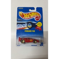 Hot wheels Ferrari F40 bbs gold blue card
