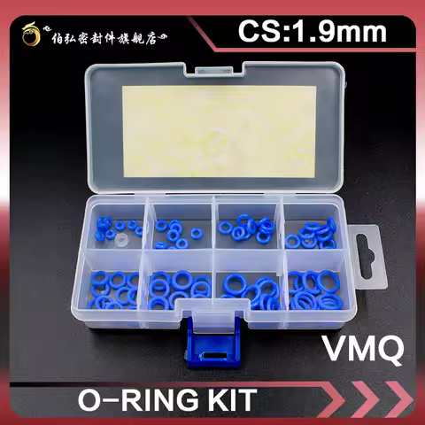 Blue Silicone Rubber O-Ring Thickness 1.9mm Ring Seal Silicon Sealing O-rings VMQ Washer Oring Set A