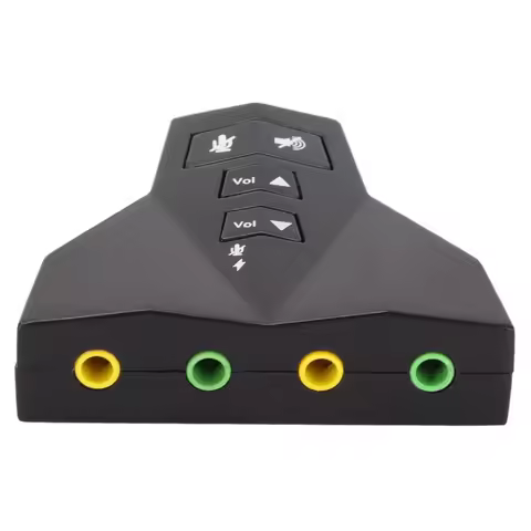 Dual Microphone Interface USB Sound Card Dual Audio Interface Independent Sound Card Virtual 7.1 Sou