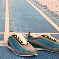 MIT【經典復古流線健走鞋-女款藍色】運動鞋 健走鞋 透氣 不脫膠