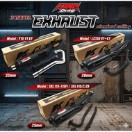 EXHAUST EKZOS KING DRAG LC 135 LC135 Y15 Y15ZR SRL 115 SRL 110 LAGENDA SRL115FI 32MM STANDARD CUTTIN