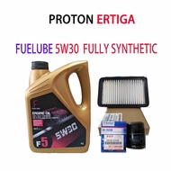 PROTON SUZUKI  ERTIGA  OIL FILTER + AIR FILTER +  FUELUBE  5W30  FULLY SYNTHETIC ENGINE OIL