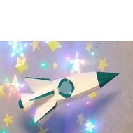 DIY 3D Papercraft A4 Paper Model Decor Kit: Rocket