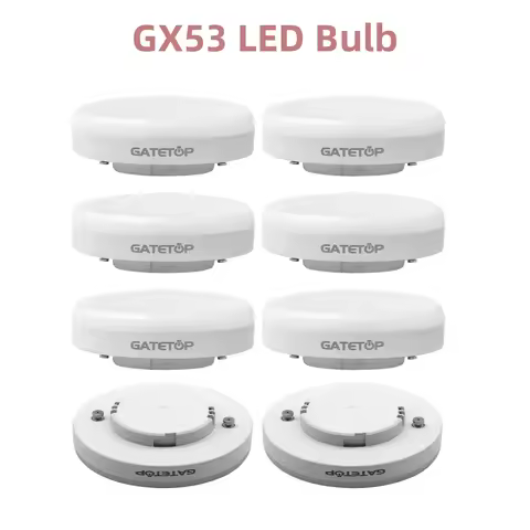 1-10 Pack GX53 LED Bulb 5W 15W Reflector, 60W Equivalent, Disc Frosted Puck, RA80 Warm White 2700K, 