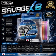 PROGA BRAIDED LINE SAVAGE X8 150M (MULTI COLOUR) / TALI X8 SULAM