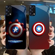 YZ-85Captain America Glass Casing for OPPO Reno 3 A91 6 F15 5 6Z 4 5G