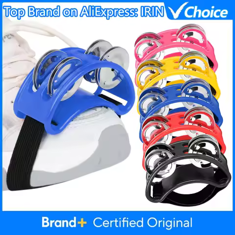 Orff Musical Instruments Foot Jingle Bell Percussion Children Elliptical Tambourine Cajon Box Drum C