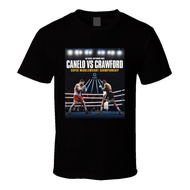 2025 gift for friends waffle shirt Canelo Alvarez Vs Terence Crawford Boxing Match Fan T Shirt 1 cot