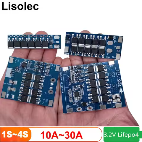 Lifepo4 BMS 1S 2S 3S 4S Protection Board 3.2V 6.4V 9.6V 12.8V 18650 32650 32700 Lithium Battery Char