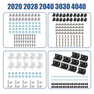 10/20pcs Corner Bracket Set for Aluminum Extrusion Profile 2020/2028/2040/3030/4040 - Includes Nuts 